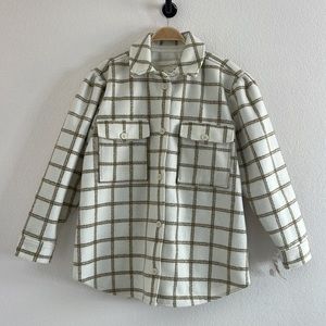 Plaid jacket TREASURE & BOND L
Plaid Puff Sleeve Shirt Jacket In Ivory C…